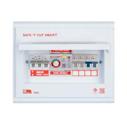 ชุดตู้คอนซูมเมอร์ 4 ช่อง เบรคเกอร์กันดูด 50 แอมป์ เซฟ-ที-คัท สมาร์ท รุ่น PREMIER RCBO_0